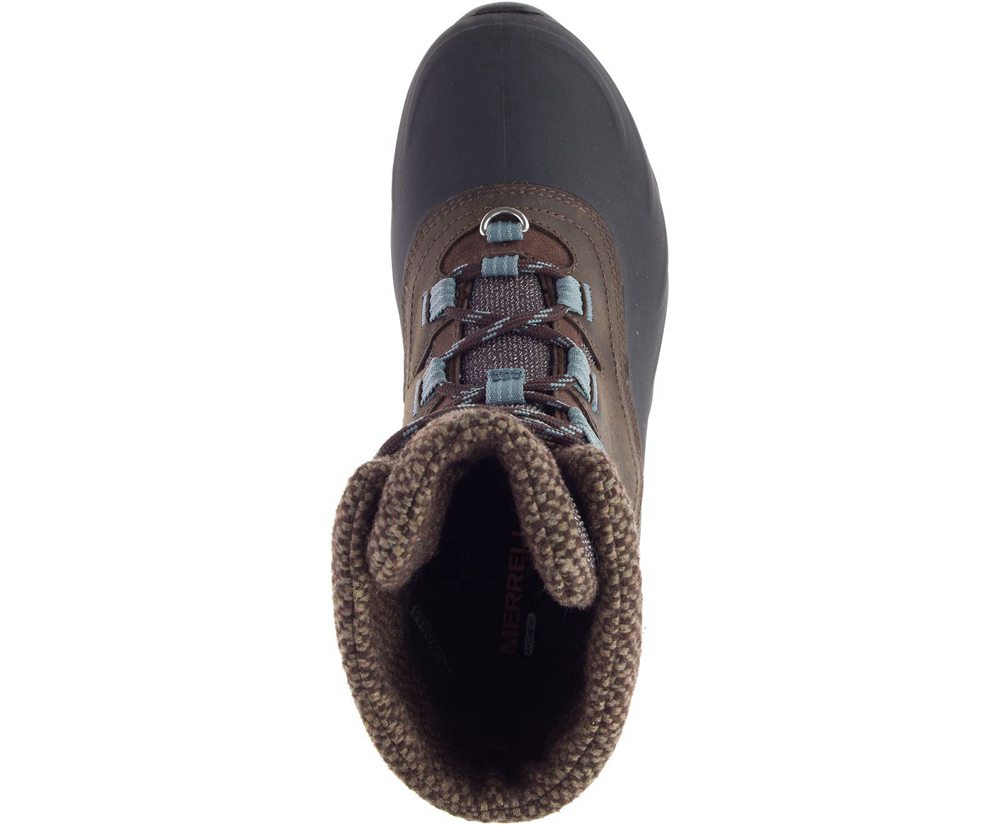 Botas Senhora - Merrell Thermo Aurora 2 Mid Shell Waterproof - Marrom - NGK931670